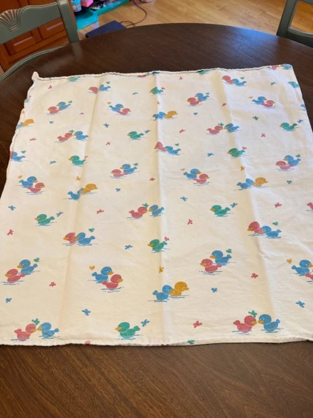 Vintage Medline Industries Blue and Pink Duck Receiving Hospital Blankets 3